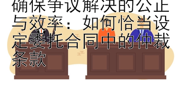 确保争议解决的公正与效率：如何恰当设定委托合同中的仲裁条款