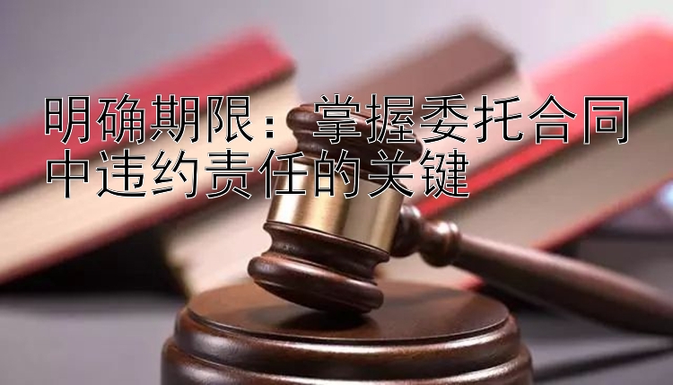 明确期限：掌握委托合同中违约责任的关键