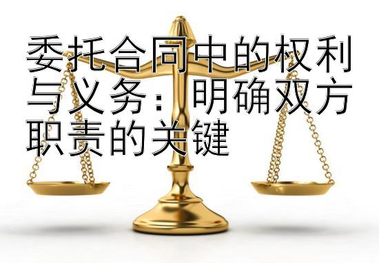 委托合同中的权利与义务：明确双方职责的关键