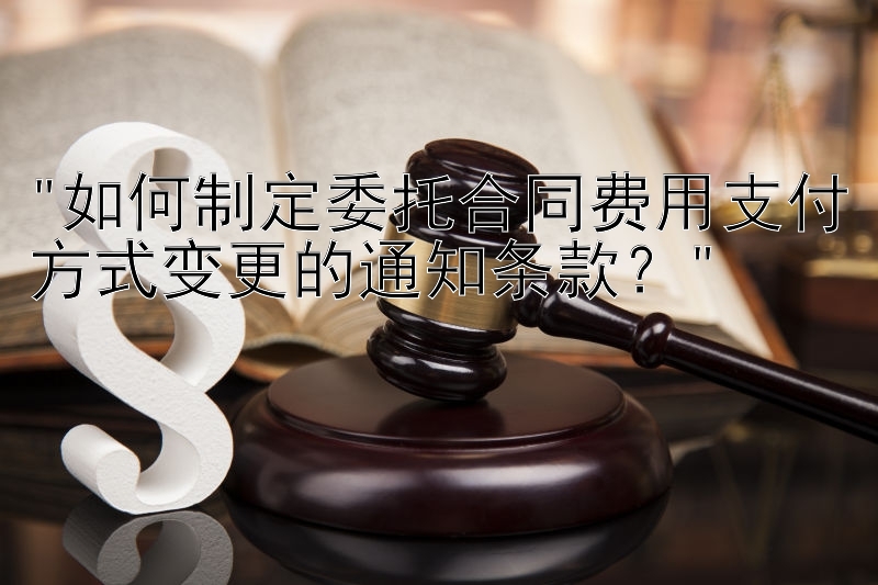 如何制定委托合同费用支付方式变更的通知条款？