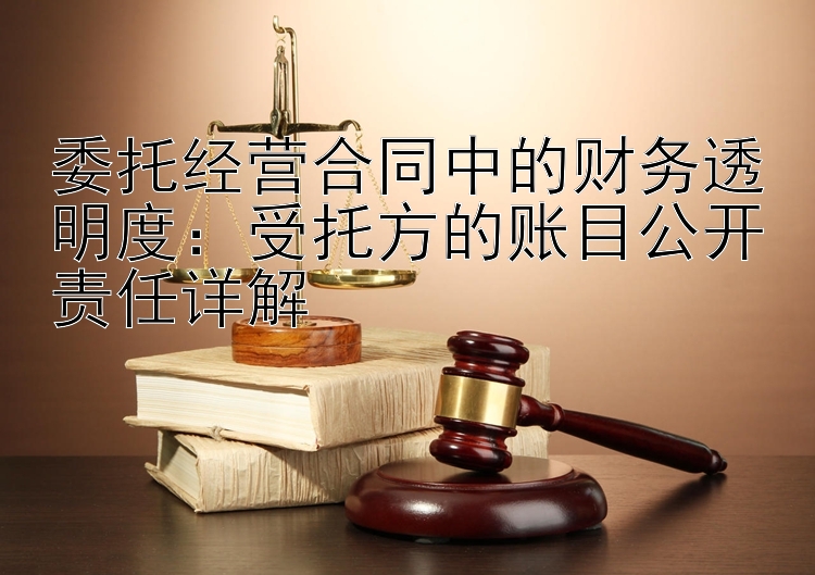 委托经营合同中的财务透明度：受托方的账目公开责任详解