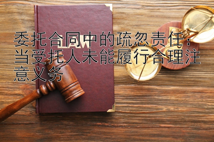 委托合同中的疏忽责任：当受托人未能履行合理注意义务