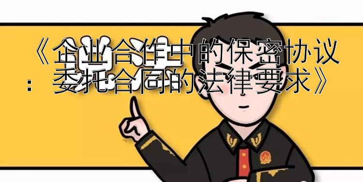 《企业合作中的保密协议：委托合同的法律要求》