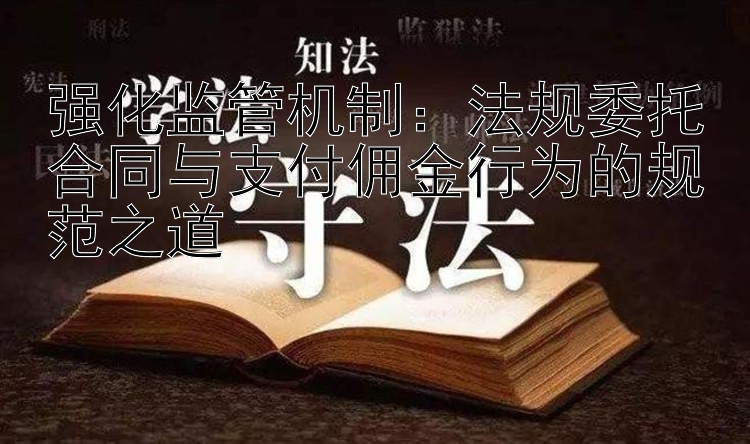 强化监管机制：法规委托合同与支付佣金行为的规范之道