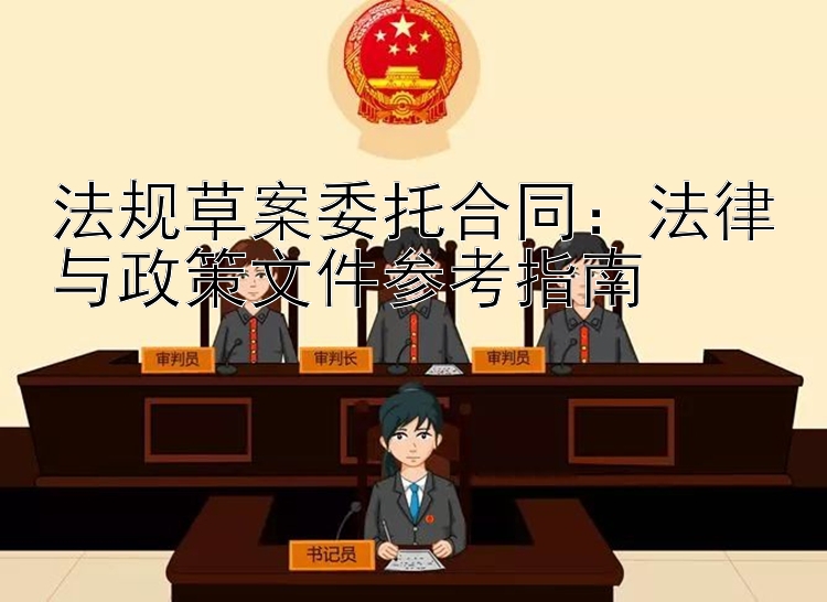 法规草案委托合同：法律与政策文件参考指南