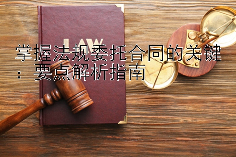 掌握法规委托合同的关键：要点解析指南