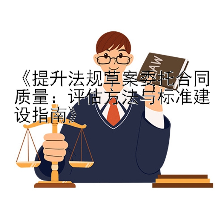 《提升法规草案委托合同质量：评估方法与标准建设指南》