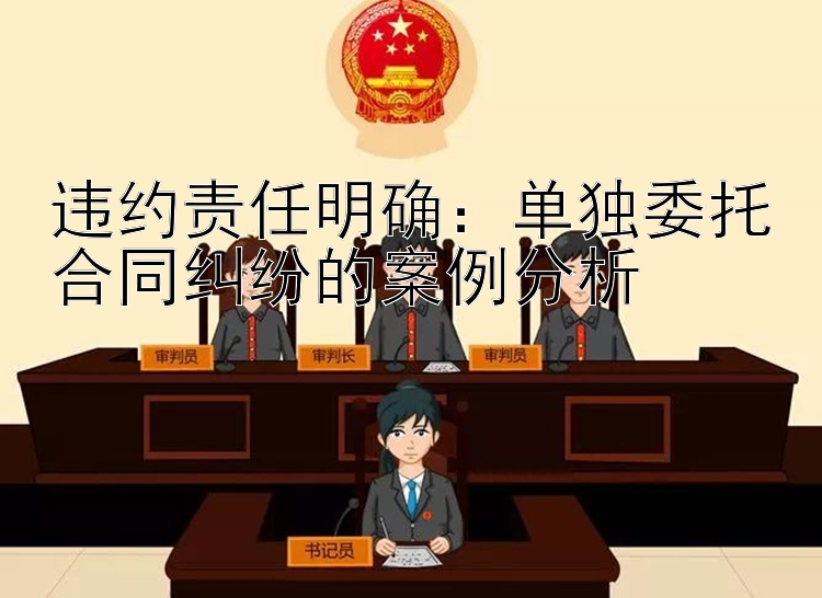 违约责任明确：单独委托合同纠纷的案例分析