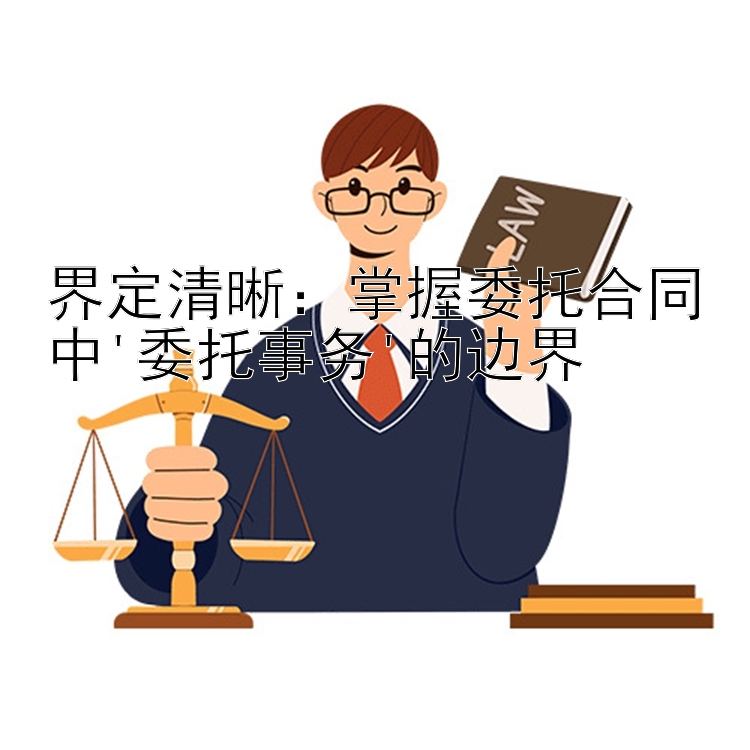 界定清晰：掌握委托合同中'委托事务'的边界