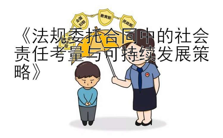 《法规委托合同中的社会责任考量与可持续发展策略》