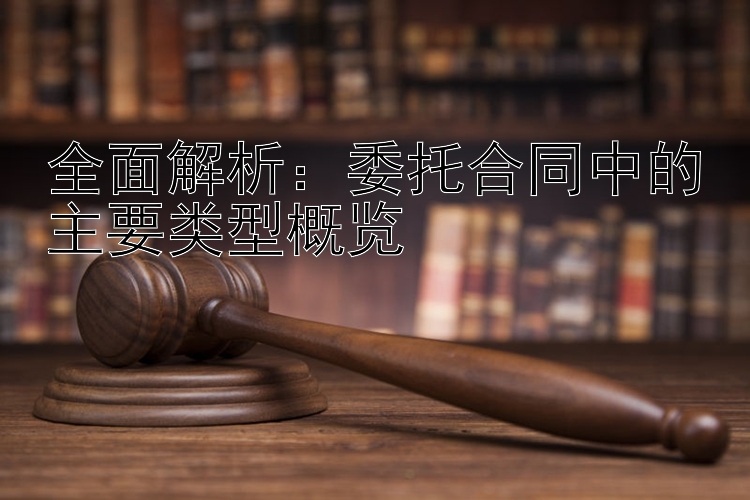 全面解析：委托合同中的主要类型概览