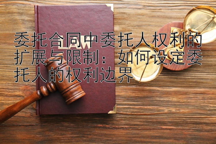 委托合同中委托人权利的扩展与限制：如何设定委托人的权利边界