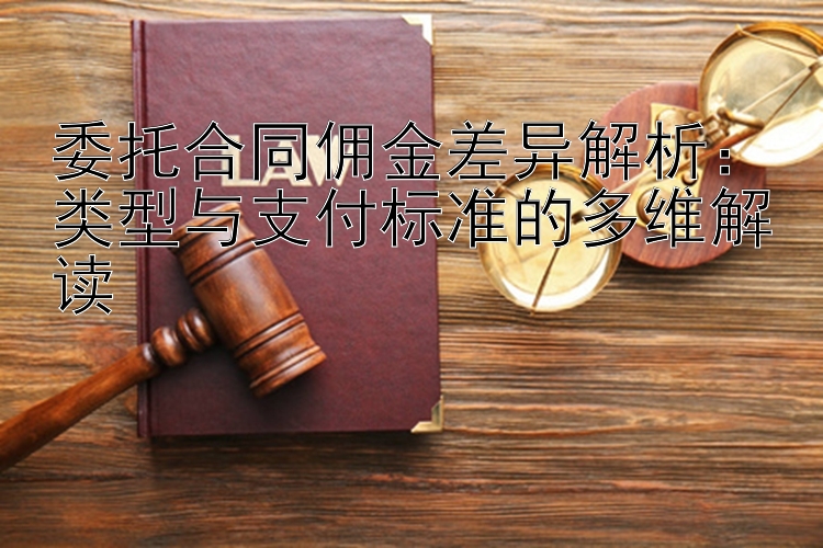 委托合同佣金差异解析：类型与支付标准的多维解读