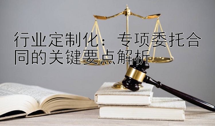 行业定制化：专项委托合同的关键要点解析