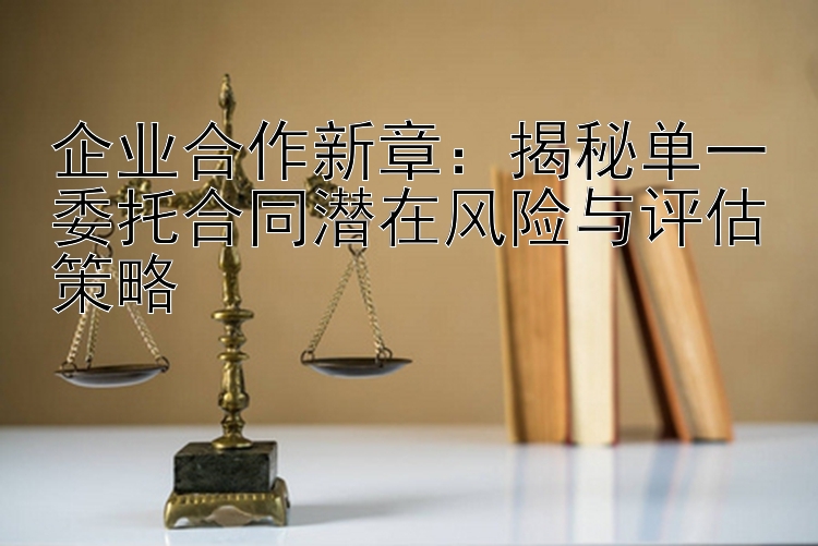 企业合作新章：揭秘单一委托合同潜在风险与评估策略