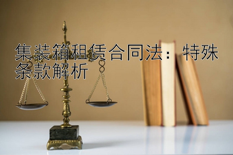 集装箱租赁合同法：特殊条款解析