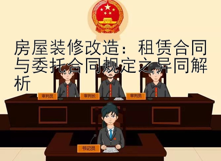 房屋装修改造：租赁合同与委托合同规定之异同解析