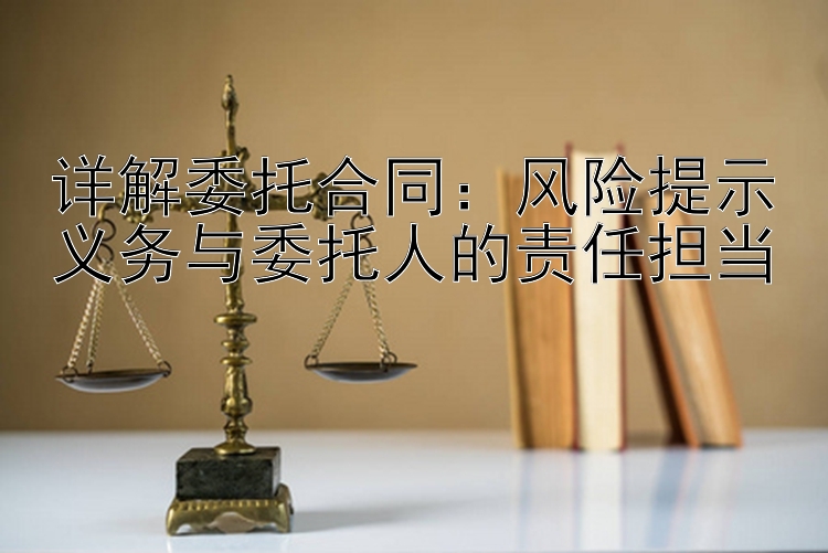 详解委托合同：风险提示义务与委托人的责任担当