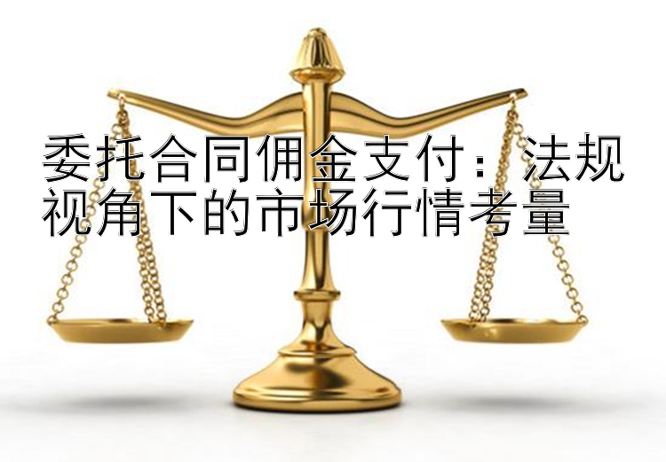 委托合同佣金支付：法规视角下的市场行情考量