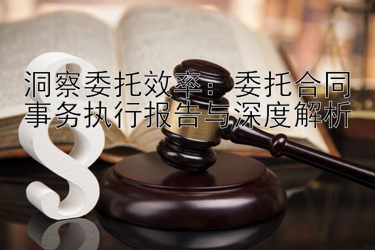 洞察委托效率：委托合同事务执行报告与深度解析