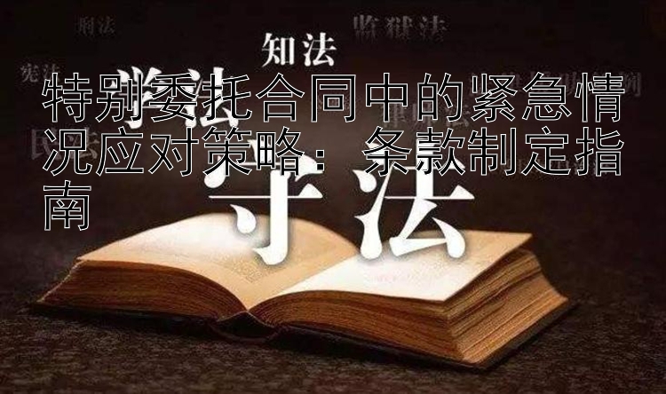 特别委托合同中的紧急情况应对策略：条款制定指南