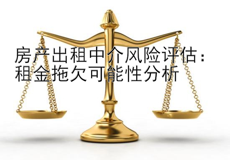 房产出租中介风险评估：租金拖欠可能性分析