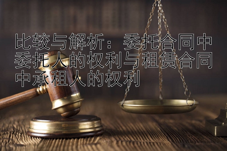 比较与解析：委托合同中委托人的权利与租赁合同中承租人的权利