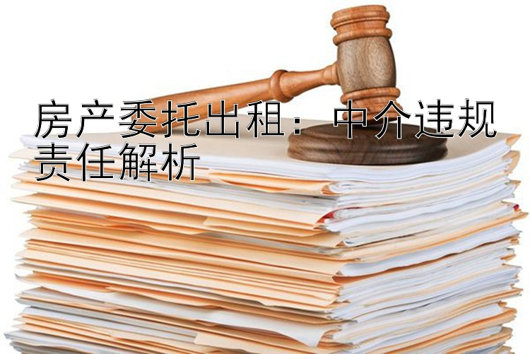 房产委托出租：中介违规责任解析