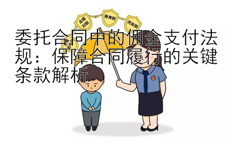 委托合同中的佣金支付法规：保障合同履行的关键条款解析