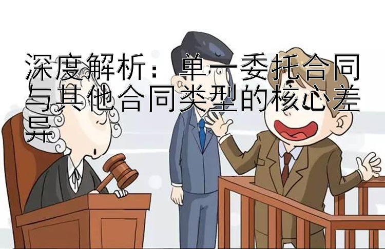 深度解析：单一委托合同与其他合同类型的核心差异