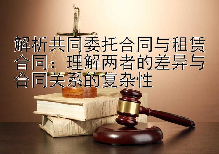 解析共同委托合同与租赁合同：理解两者的差异与合同关系的复杂性