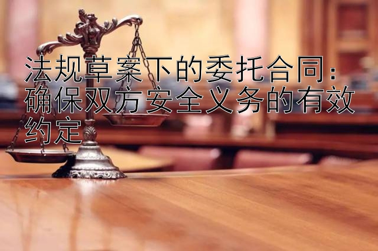 法规草案下的委托合同：确保双方安全义务的有效约定