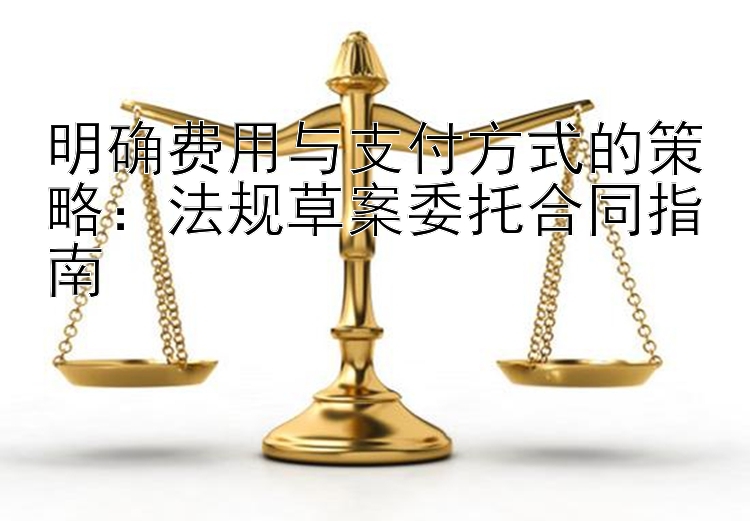 明确费用与支付方式的策略：法规草案委托合同指南