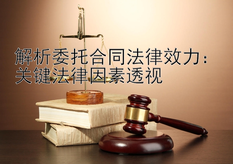 解析委托合同法律效力：关键法律因素透视