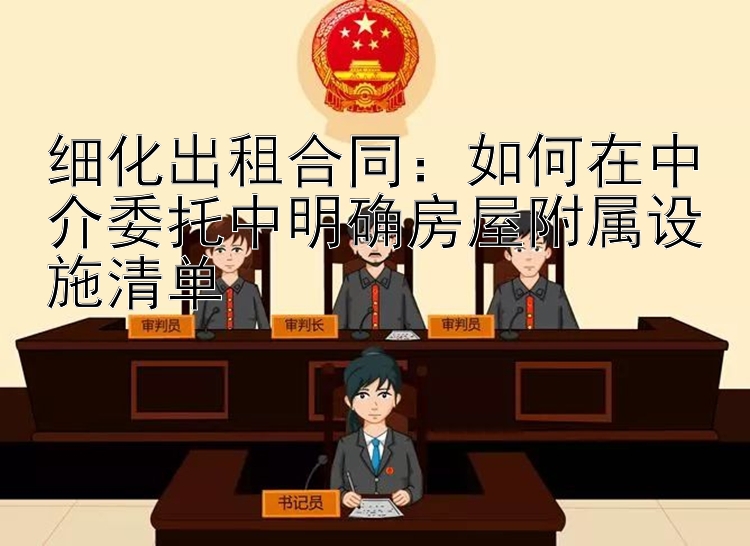 细化出租合同：如何在中介委托中明确房屋附属设施清单