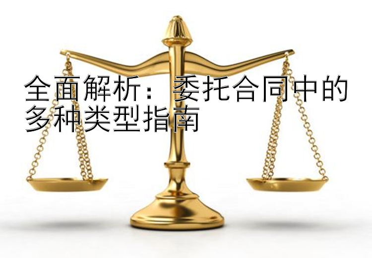 全面解析：委托合同中的多种类型指南