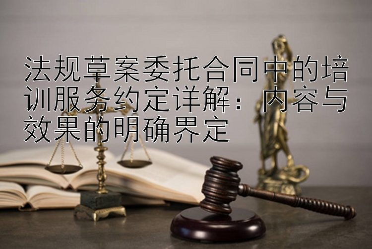 法规草案委托合同中的培训服务约定详解：内容与效果的明确界定