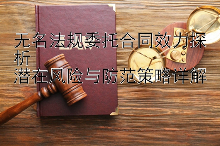 无名法规委托合同效力探析  
潜在风险与防范策略详解