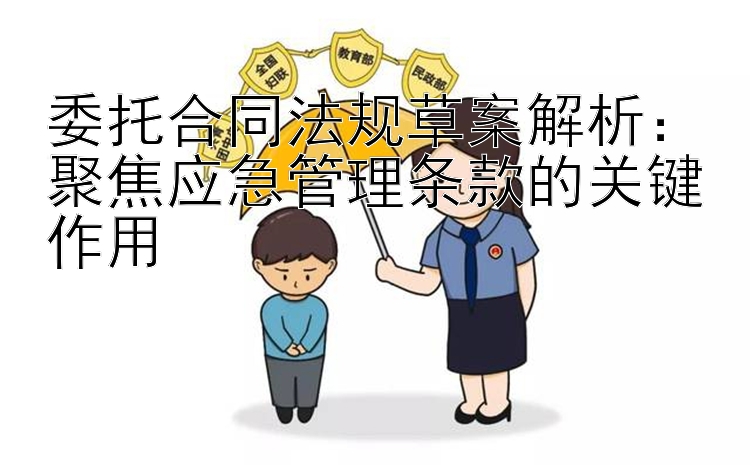 委托合同法规草案解析：聚焦应急管理条款的关键作用