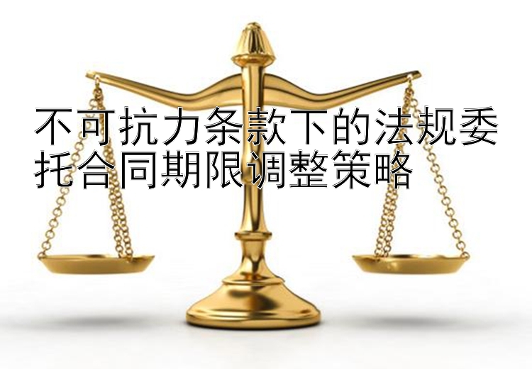 不可抗力条款下的法规委托合同期限调整策略